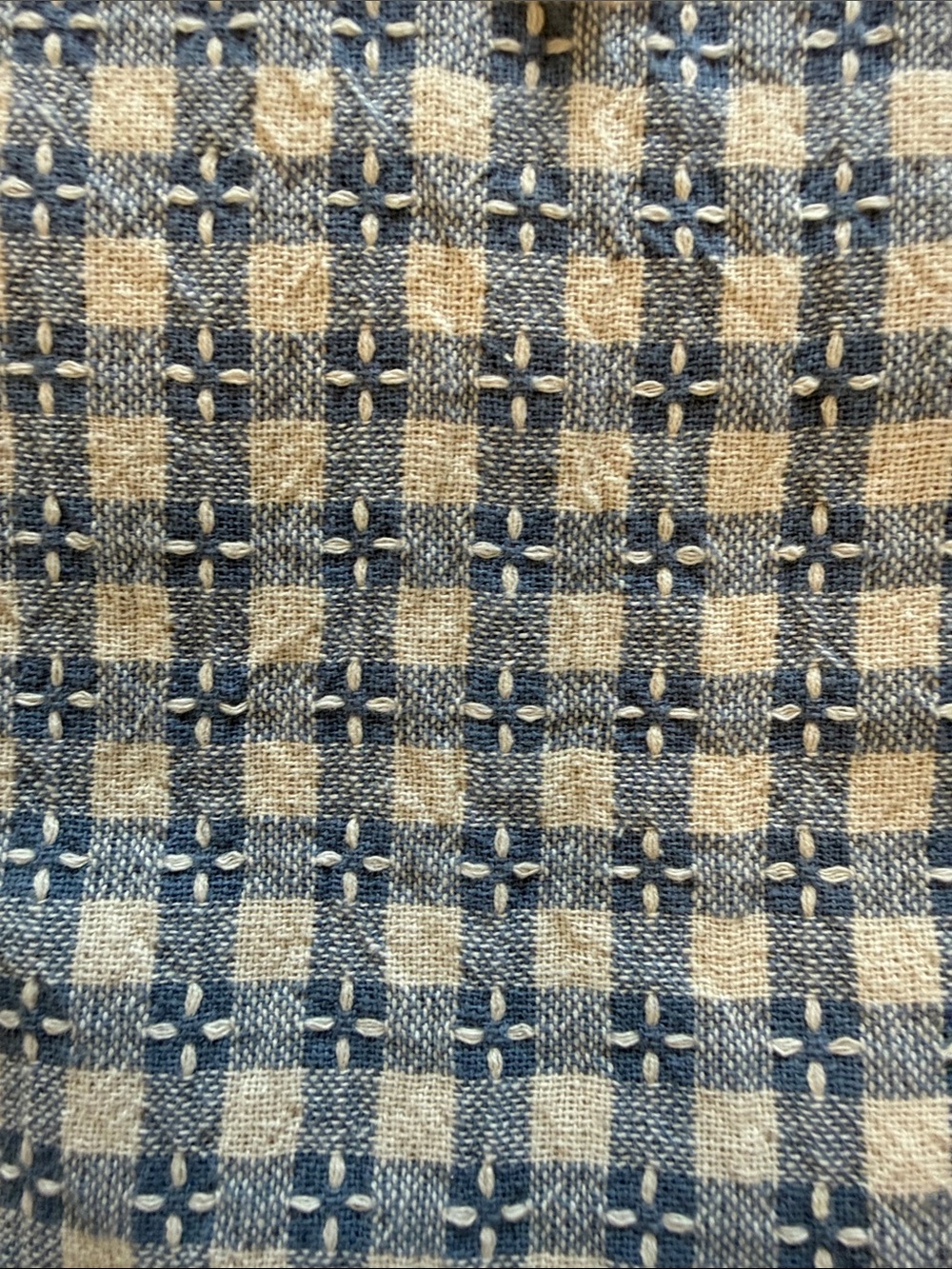 Hearth & Hand Blue and Cream Checked Kitchen Towels - Pair - Picture 5 of 5